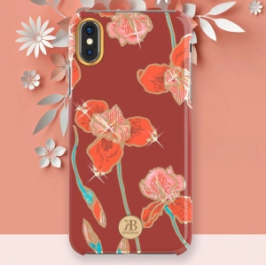 Kingxbar Blossom Swarovski Apple iPhone XS Max pink