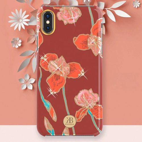 Kup Etui Kingxbar Blossom Swarovski Apple iPhone XS Max rózsaszín - KGX236 - {ean13} - Sklep Home Screen