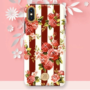 Kup Etui Kingxbar Blossom Swarovski Apple iPhone XS Max różowy - KGX236 - {ean13} - Sklep Home Screen
