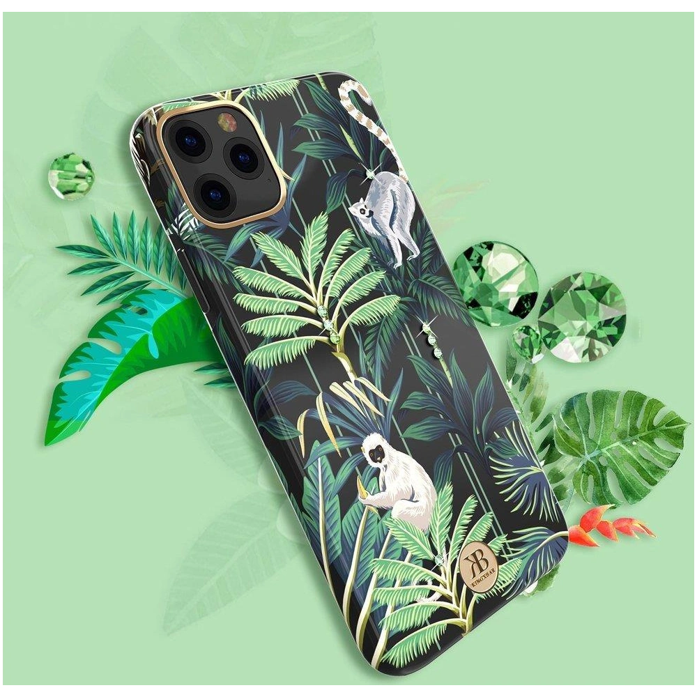 Etui Kingxbar Blossom Swarovski Apple iPhone 11 Pro wielokolorowy (Kapok)