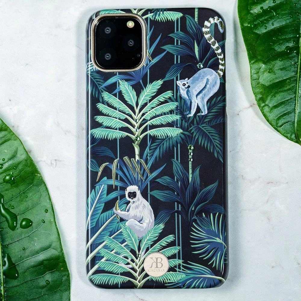 Etui Kingxbar Blossom Swarovski Apple iPhone 11 Pro Max wielokolorowy (Leaf)