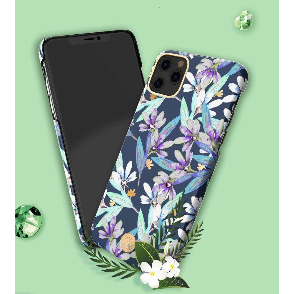 Etui Kingxbar Blossom Swarovski Apple iPhone 11 Pro Max wielokolorowy (Leaf)