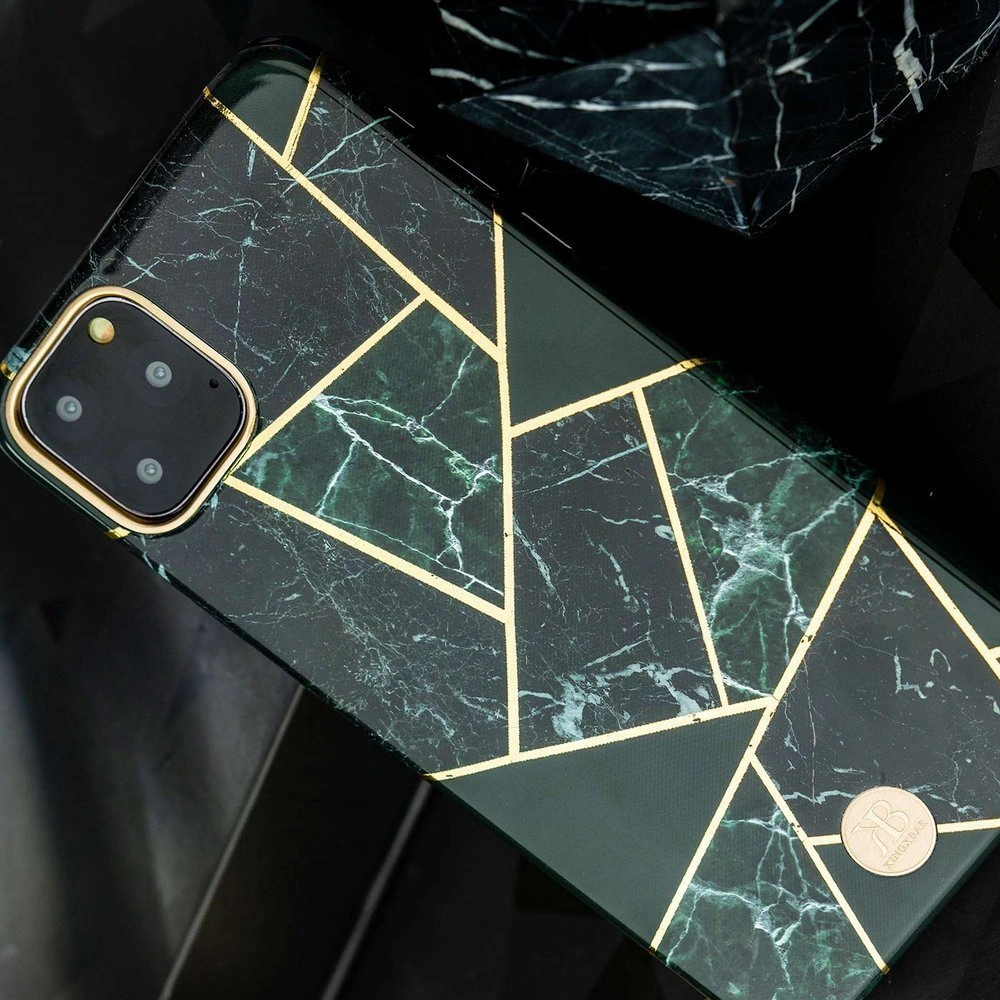 Etui Kingxbar Marble Apple iPhone 11 Pro zielony