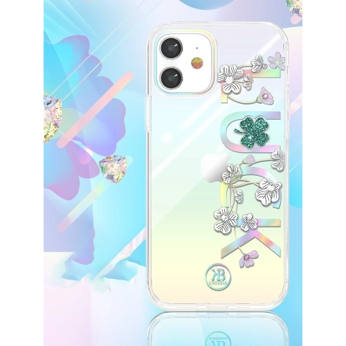 Buy Kingxbar Lucky Swarovski Apple iPhone 12 mini clear (Clover) - KGX249 - {ean13} - Home Screen Store Europe