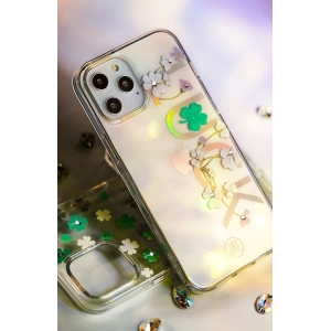 Kup Etui Kingxbar Lucky Swarovski Apple iPhone 12 mini przezroczysty (Clover) - KGX249 - {ean13} - Sklep Home Screen