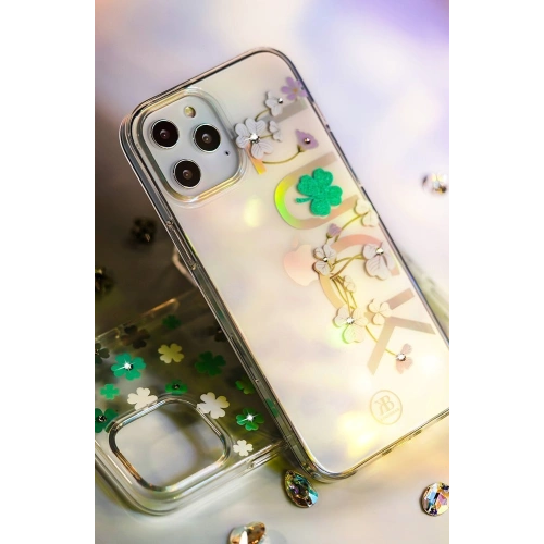 Buy Kingxbar Lucky Swarovski Apple iPhone 12 mini clear (Clover) - KGX249 - {ean13} - Home Screen Store Europe