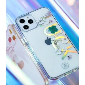 Etui Kingxbar Lucky Swarovski Apple iPhone 12 mini przezroczysty (Zodiac)