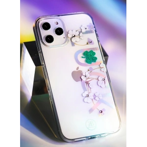 Etui Kingxbar Lucky Swarovski Apple iPhone 12 mini przezroczysty (Zodiac)