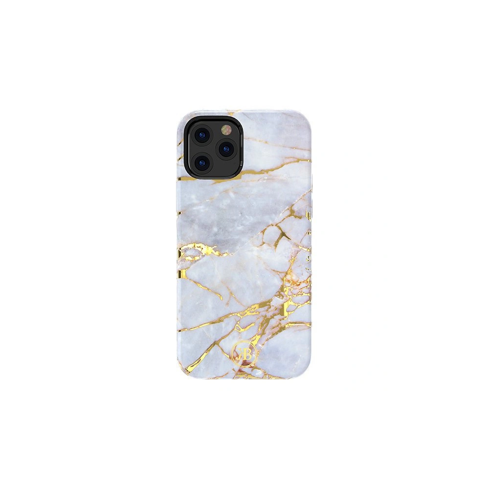 Etui Kingxbar Marble Apple iPhone 12 Pro Max białobłękitny
