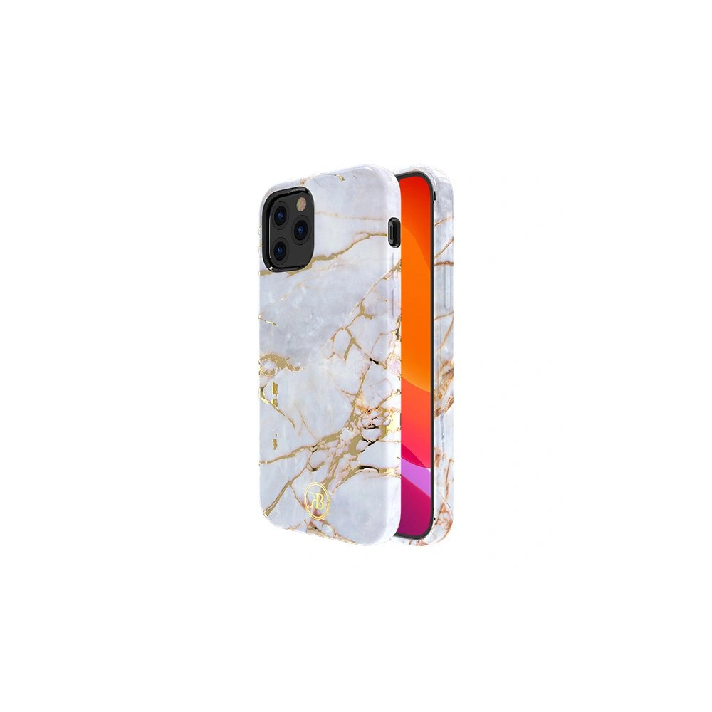 Etui Kingxbar Marble Apple iPhone 12 Pro Max białobłękitny