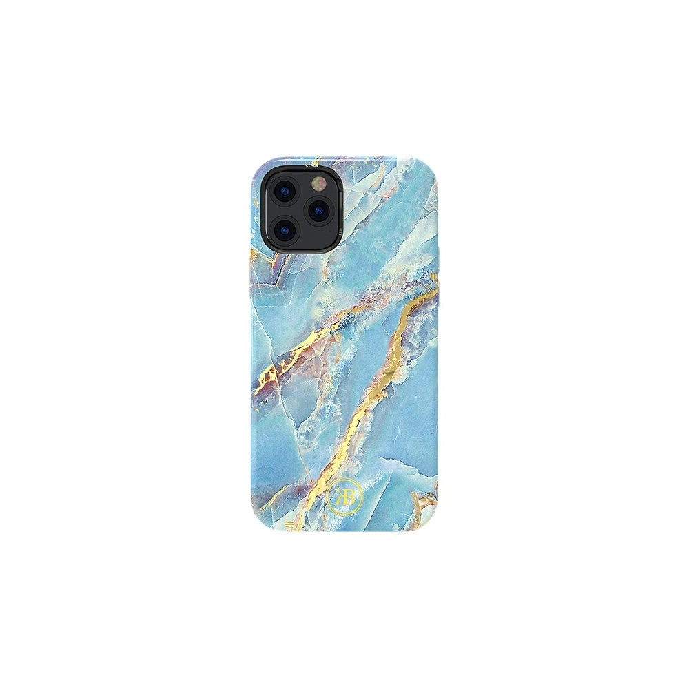 Etui Kingxbar Marble Apple iPhone 12 Pro Max niebieski