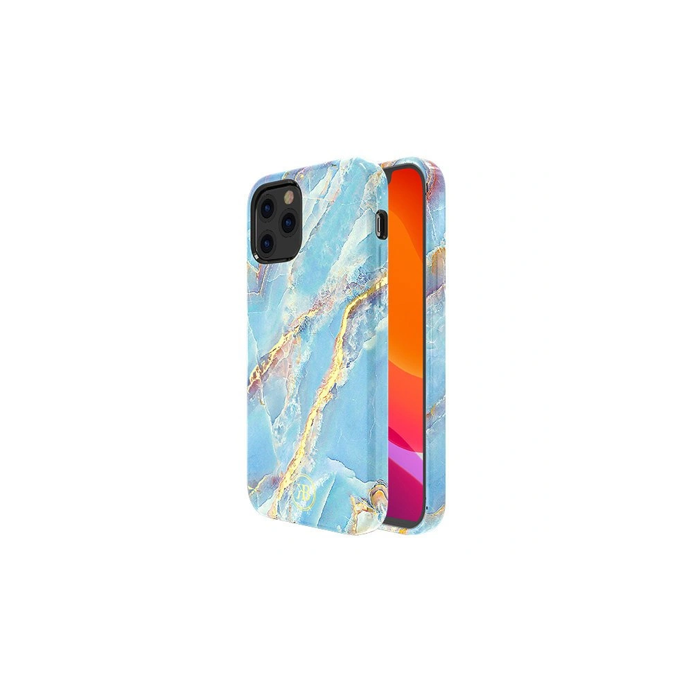 Etui Kingxbar Marble Apple iPhone 12 Pro Max niebieski