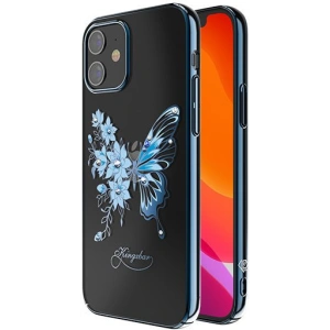 Kup Etui Kingxbar Butterfly Swarovski Apple iPhone 12 mini niebieski - KGX265 - {ean13} - Sklep Home Screen