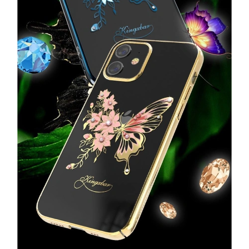 Kup Etui Kingxbar Butterfly Swarovski Apple iPhone 12 mini modrý - KGX265 - {ean13} - Sklep Home Screen