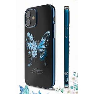 Kup Etui Kingxbar Butterfly Swarovski Apple iPhone 12 mini niebieski - KGX265 - {ean13} - Sklep Home Screen