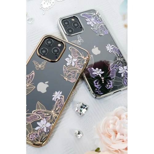 Kup Etui Kingxbar Butterfly Swarovski Apple iPhone 12 mini albastru - KGX265 - {ean13} - Sklep Home Screen