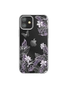 Etui Kingxbar Butterfly Swarovski Apple iPhone 12 mini fioletowy