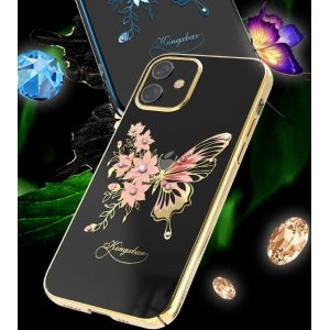 Kup Etui Kingxbar Butterfly Swarovski Apple iPhone 12 mini fioletowy - KGX266 - {ean13} - Sklep Home Screen