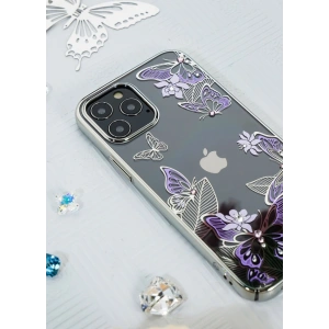Kup Etui Kingxbar Butterfly Swarovski Apple iPhone 12 mini fioletowy - KGX266 - {ean13} - Sklep Home Screen