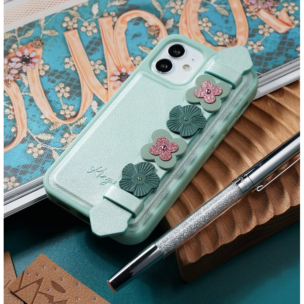 Etui Kingxbar Sweet Swarovski Apple iPhone 12 Pro Max niebieski