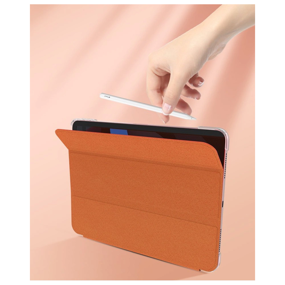 Etui Kingxbar Business Apple iPad Air 10.9 2020/2022 (4. i 5. generacji) / iPad Air 11 2024 (6. generacji) pomarańczowy