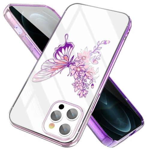 Kup Etui Kingxbar Butterfly Swarovski Apple iPhone 12 Pro Max rózsaszín - KGX284 - {ean13} - Sklep Home Screen