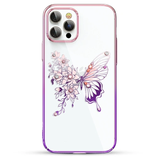 Kup Case Kingxbar Butterfly Swarovski Apple iPhone 12 Pro Max rosa - KGX284 - {ean13} - Sklep Home Screen