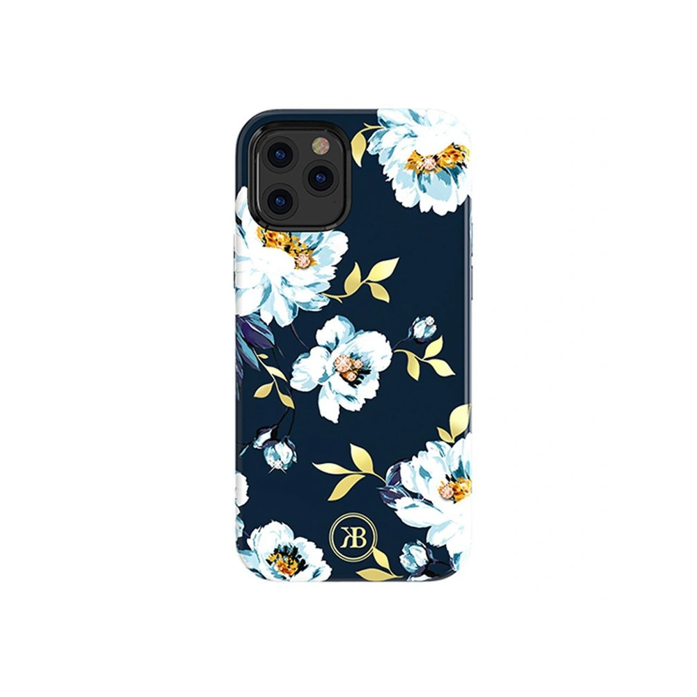 Etui Kingxbar Blossom Swarovski Apple iPhone 12 Pro Max wielokolorowy (Gardenia)