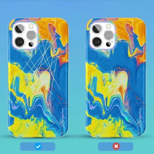 Kup Etui Kingxbar Vízfesték Apple iPhone 12 Pro Max sárgakék - KGX292 - {ean13} - Sklep Home Screen