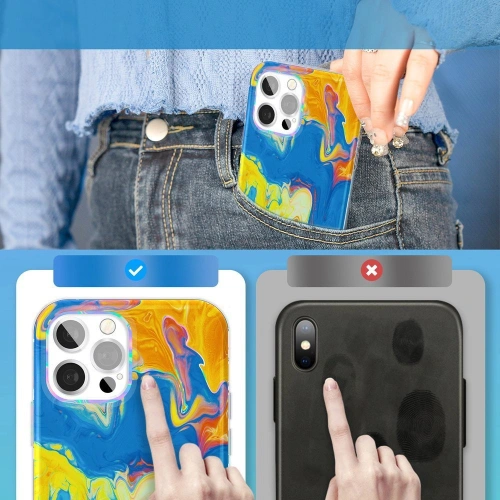 Kup Etui Kingxbar Vízfesték Apple iPhone 12 Pro Max sárgakék - KGX292 - {ean13} - Sklep Home Screen