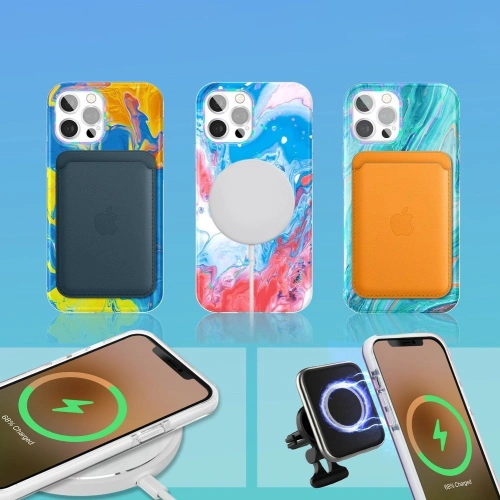 Kup Etui Kingxbar Vízfesték Apple iPhone 12 Pro Max sárgakék - KGX292 - {ean13} - Sklep Home Screen