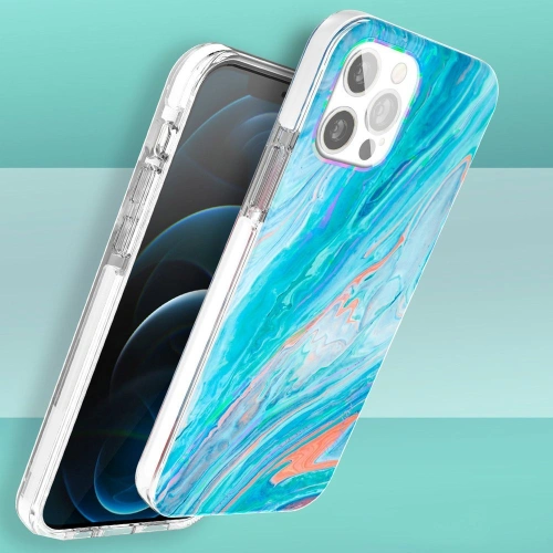 Buy Kingxbar Watercolour Apple iPhone 12 Pro Max pink-green - KGX294 - {ean13} - Home Screen Store Europe