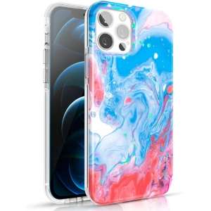 Buy Kingxbar Watercolour Apple iPhone 12 Pro Max blue-pink - KGX296 - {ean13} - Home Screen Store Europe