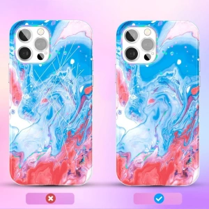 Kup Etui Kingxbar Watercolour Apple iPhone 12 Pro Max niebieskoróżowy - KGX296 - {ean13} - Sklep Home Screen