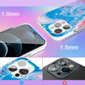 Buy Kingxbar Watercolour Apple iPhone 12 Pro Max blue-pink - KGX296 - {ean13} - Home Screen Store Europe