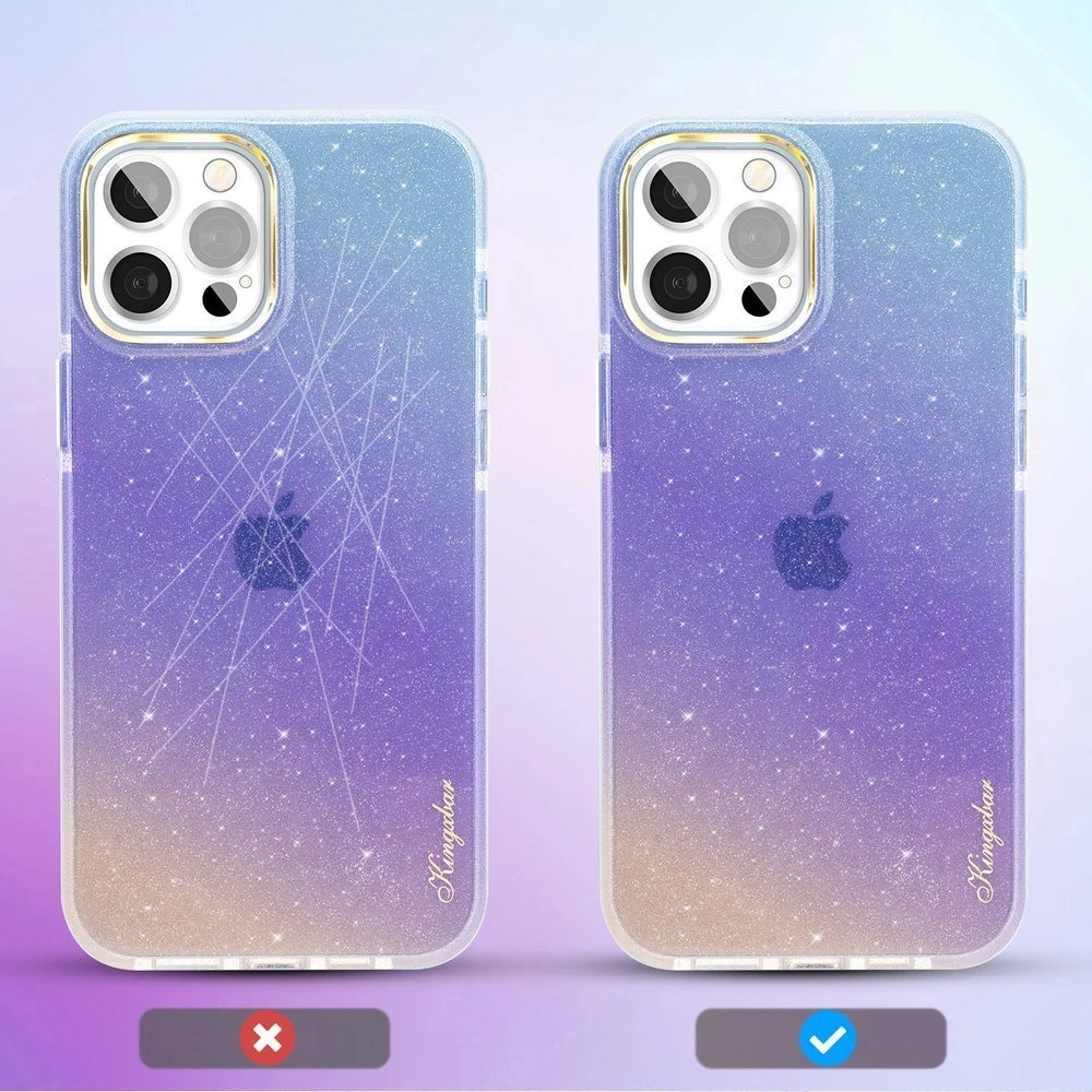 Etui Kingxbar Ombre Apple iPhone 12 Pro Max niebieskofioletowy