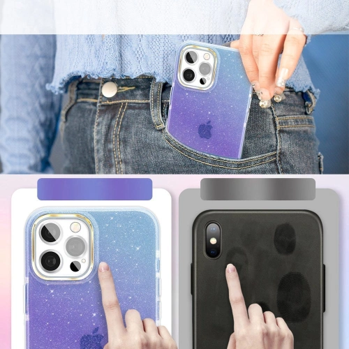 Kup Etui Kingxbar Ombre Apple iPhone 12 Pro Max albastru-violet - KGX298 - {ean13} - Sklep Home Screen