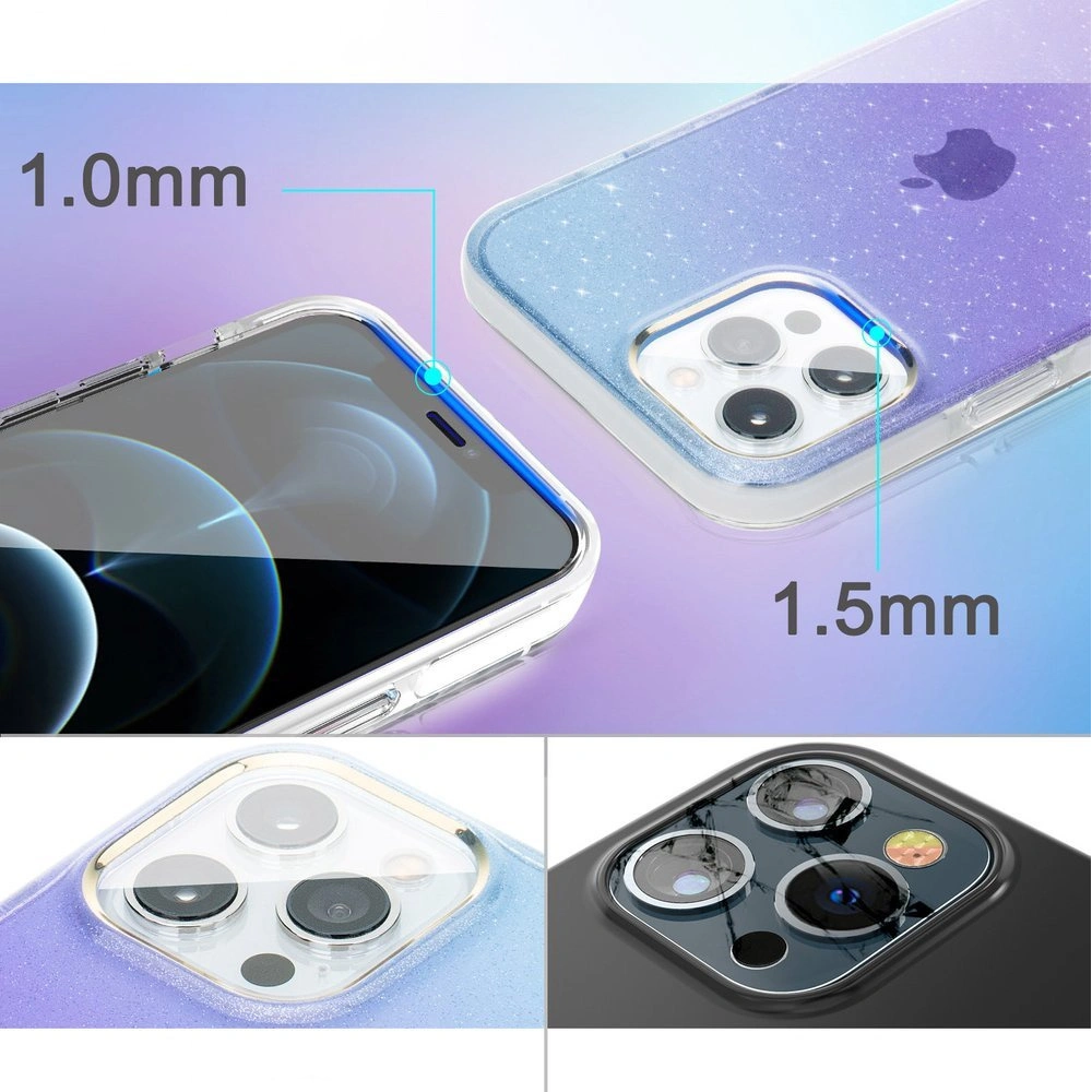 Etui Kingxbar Ombre Apple iPhone 12/12 Pro niebieskofioletowy