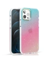 Etui Kingxbar Ombre Apple iPhone 12 Pro Max modro-růžový