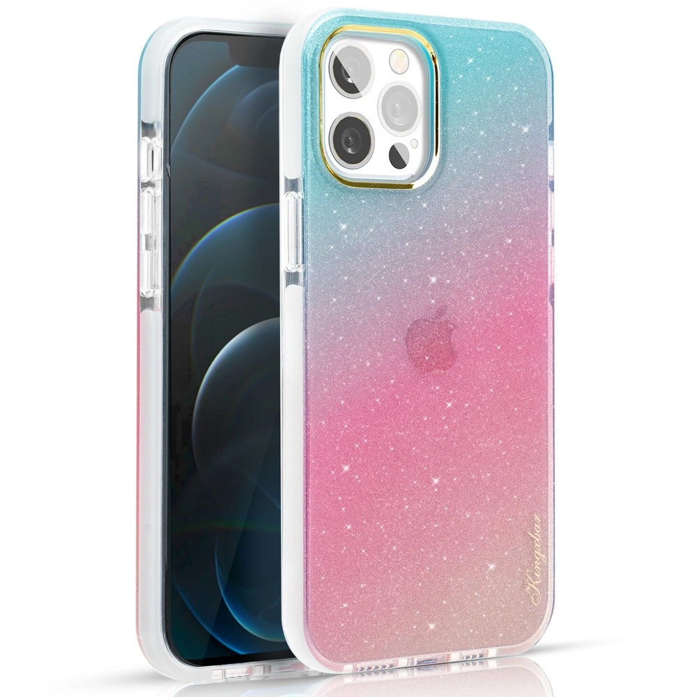 Etui Kingxbar Ombre Apple iPhone 12 Pro Max niebieskoróżowy