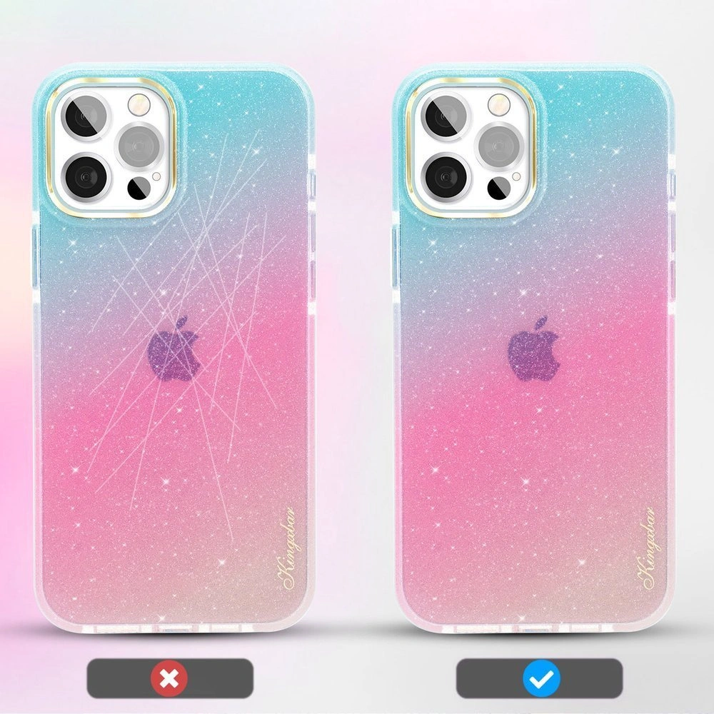 Etui Kingxbar Ombre Apple iPhone 12 Pro Max niebieskoróżowy