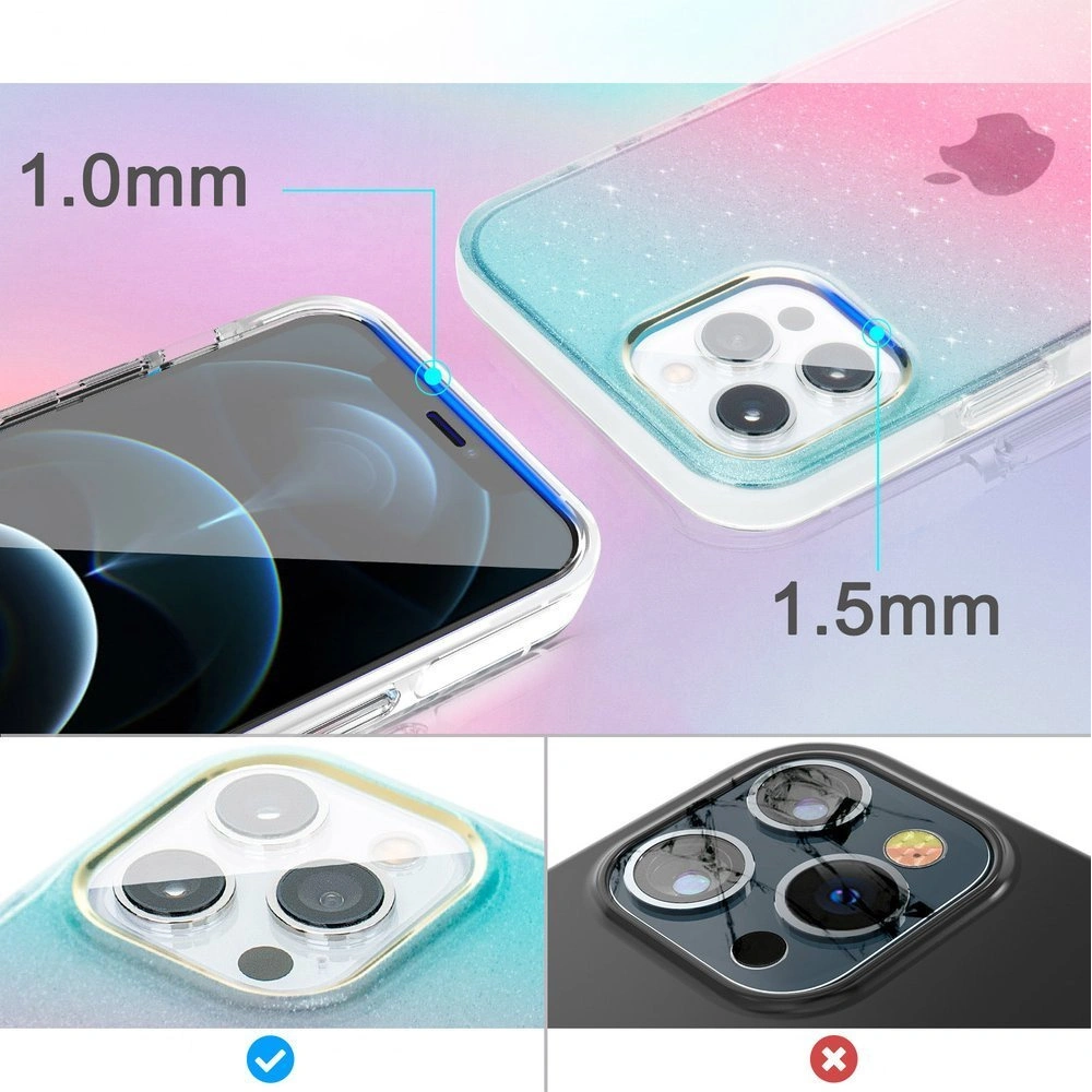 Etui Kingxbar Ombre Apple iPhone 12 Pro Max niebieskoróżowy