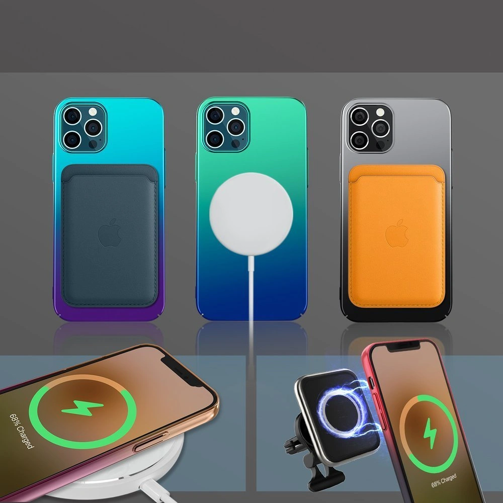 Etui Kingxbar Aurora Apple iPhone 12 Pro Max czarno-czerwony