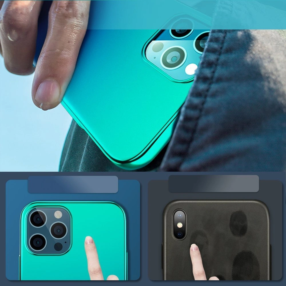 Etui Kingxbar Aurora Apple iPhone 12 Pro Max niebieskozielony