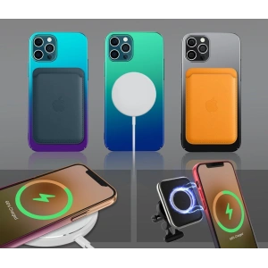 Etui Kingxbar Aurora Apple iPhone 12 Pro Max černo-stříbrný