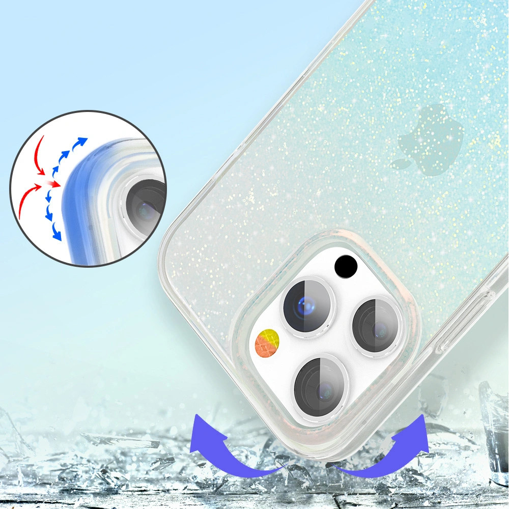 Etui Kingxbar Streamer Apple iPhone 13 niebieski (Lattice)