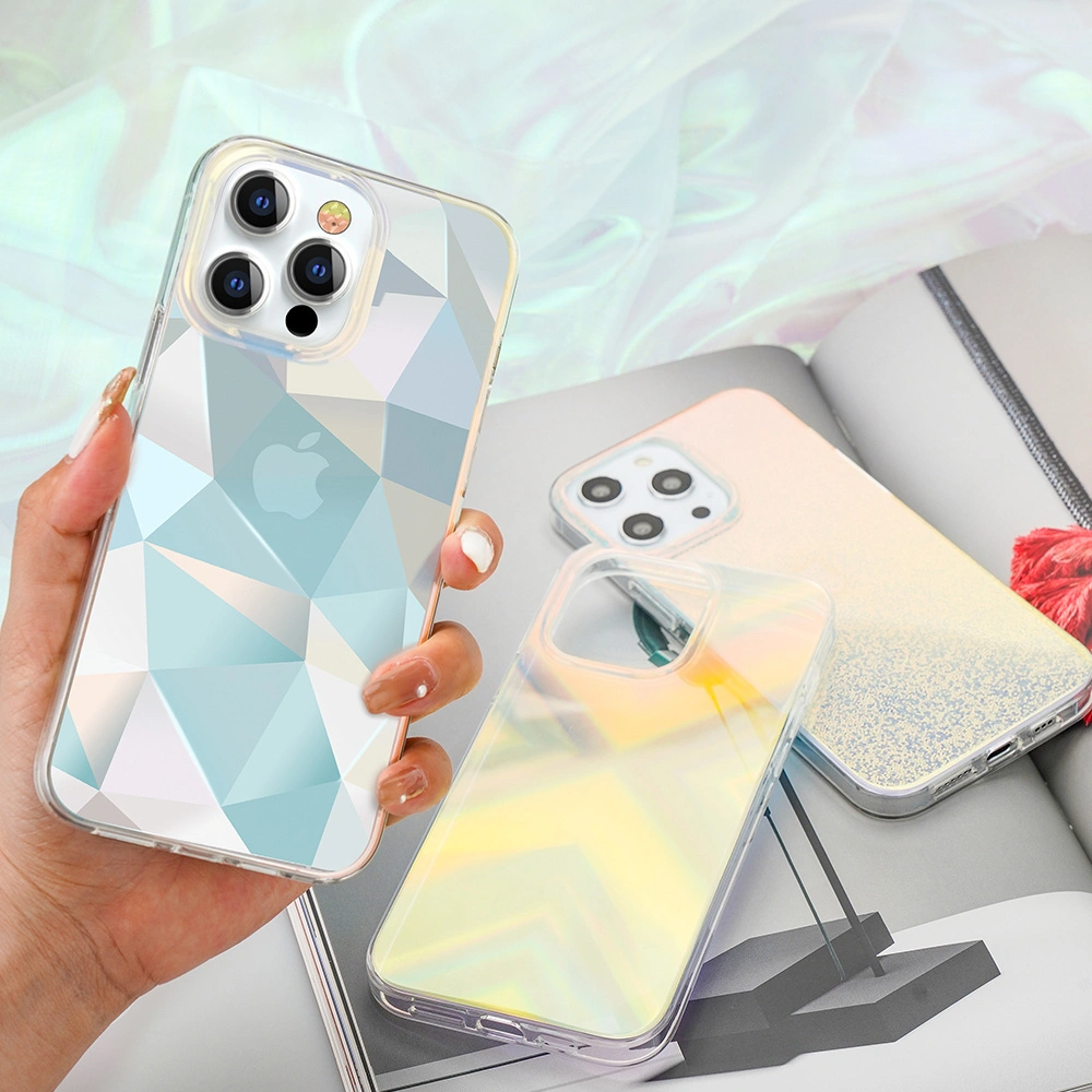 Etui Kingxbar Streamer Apple iPhone 13 Pro niebieski (Lattice)