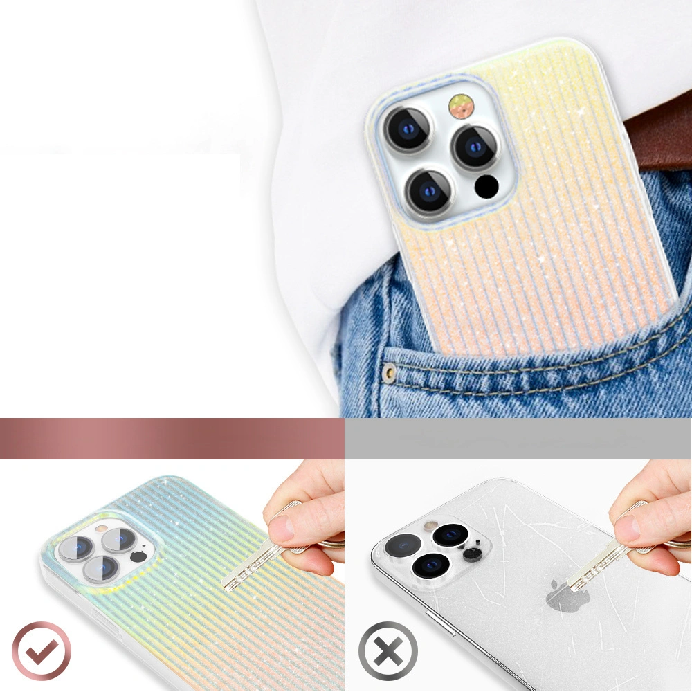 Etui Kingxbar Travel Apple iPhone 13 Pro niebiesko-pomarańczowy (Clouds)