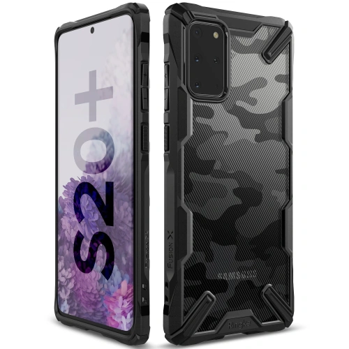 Kup Case Ringke Fusion-X Design Samsung Galaxy S20+ Plus Camo (Moro) Schwarz - RGK1113MOB - {ean13} - Sklep Home Screen
