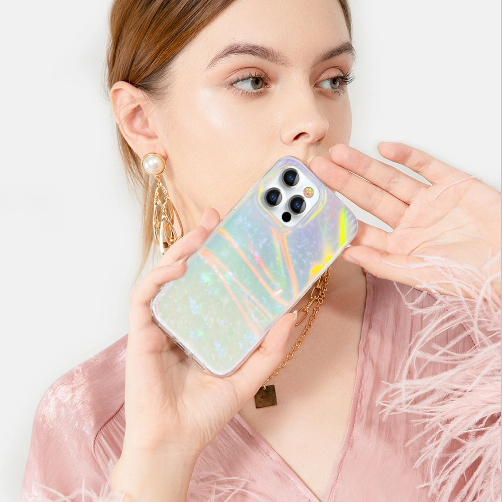 Etui Kingxbar Shell Apple iPhone 13 Pro perłowy-miętowy